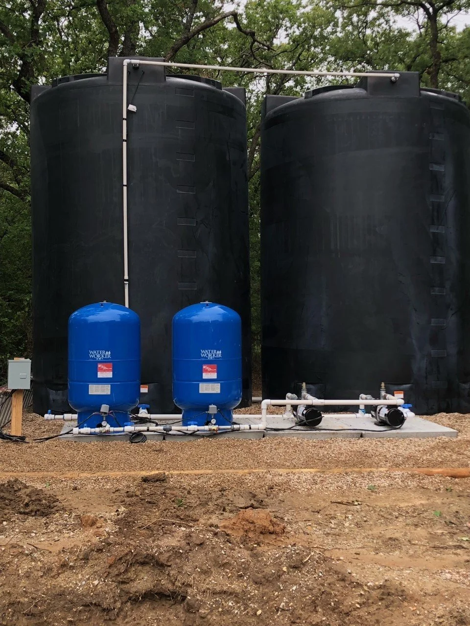 Remote water storage facility